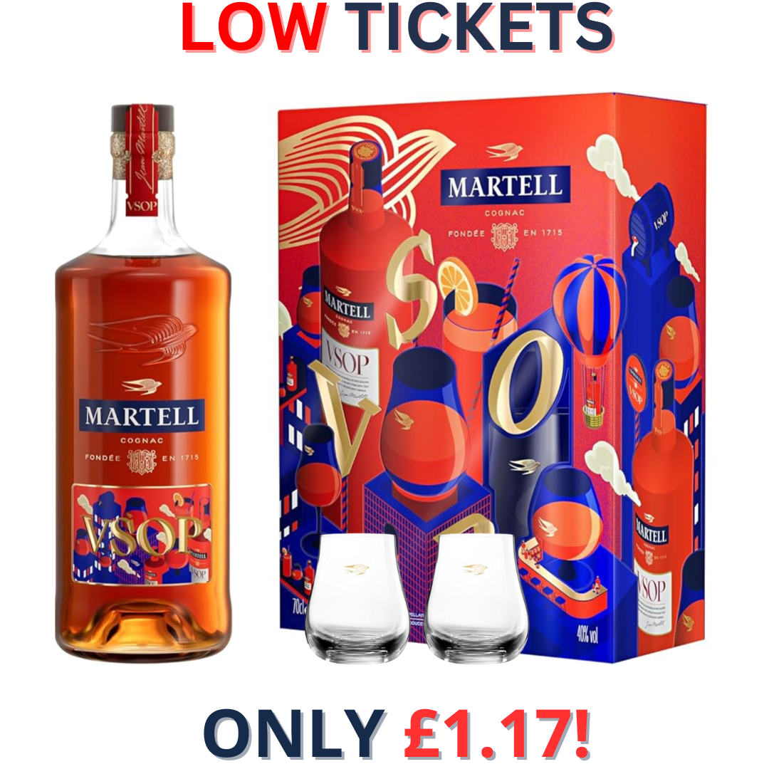 Martell VSOP Red Barrel Cognac Glasses Gift Set | 2057!