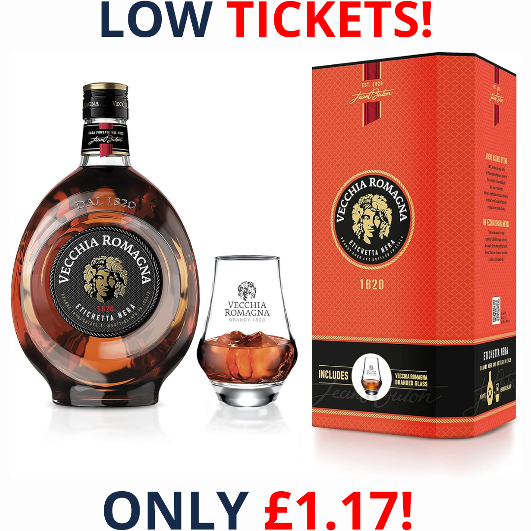 Vecchia Romagna Etichetta Nera Brandy Giftpack with Glass | 2480!