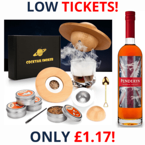 Penderyn Welsh Blended Whisky + Cocktail Smoker Kit, 4 Flavors Wood Chips, Bourbon Smoker Kit | 2771!