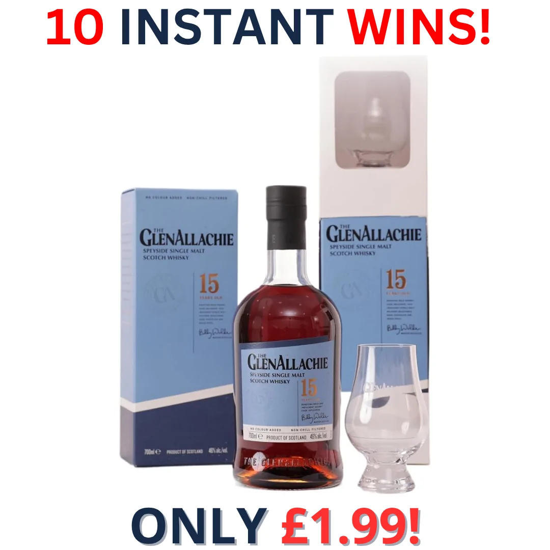 The GlenAllachie 15 Year Old Single Malt Scotch With Branded Glass Whisky Gift Set | + 10 Instant Wins | 3212!